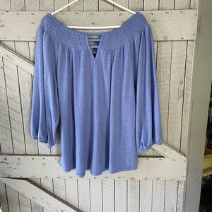 Cato Blue Off-Shoulder Top size 22/24W